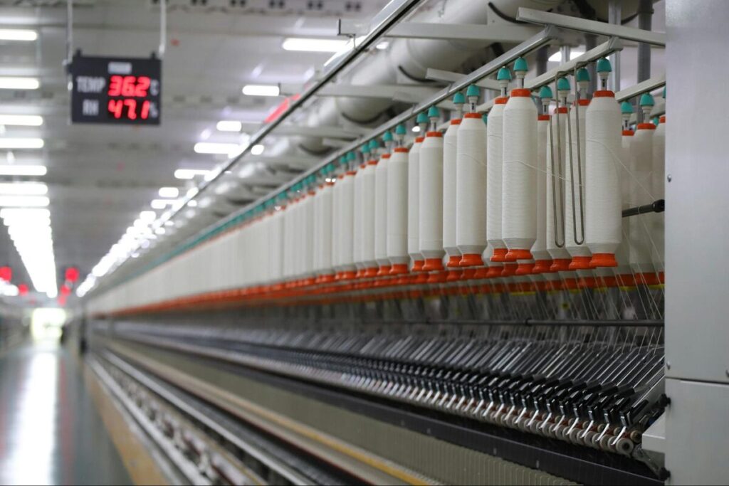 Textile manufacturing production line